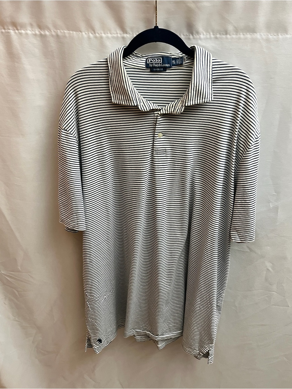 Polo Ralph Lauren Classic Fit Striped Polo Shirt Men’s XXL White Navy